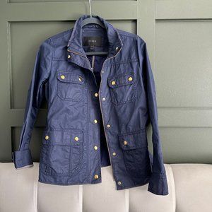 J.Crew Navy Downtown Field Jacket with Gold Buttons